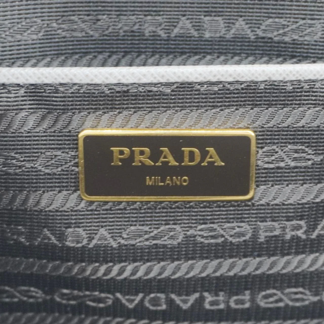 PRADA Double Zip Medium Lux Saffiano Leather Tote Argilla - Image 12