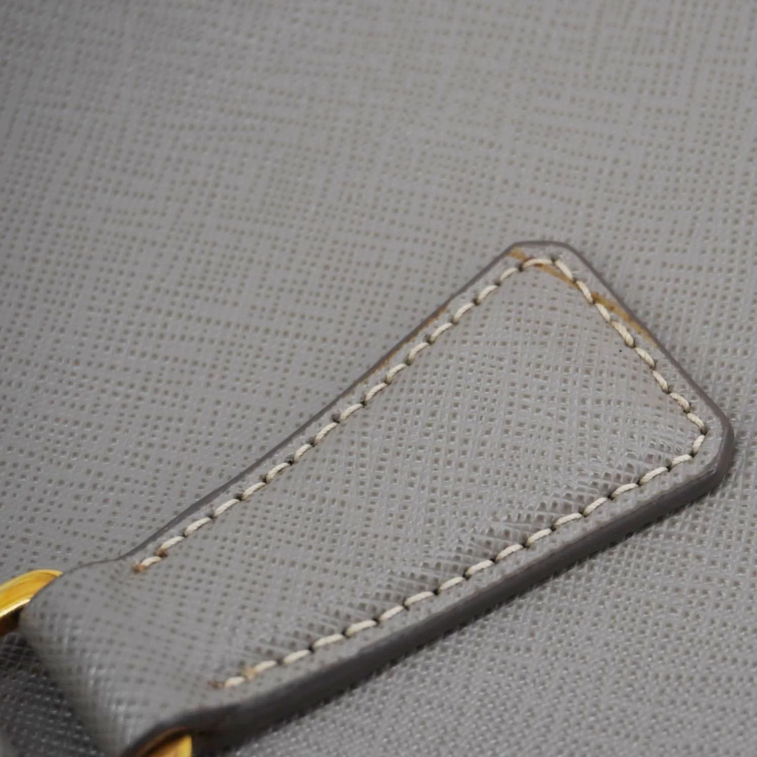 PRADA Double Zip Medium Lux Saffiano Leather Tote Argilla - Image 18