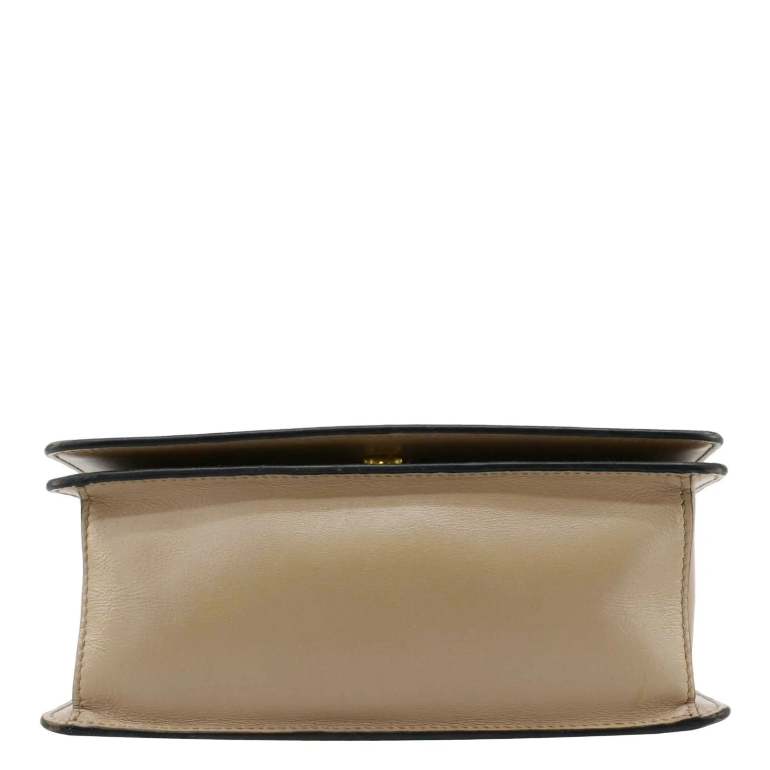PRADA Soft Saffiano Leather Chain Crossbody Bag Beige - Image 9
