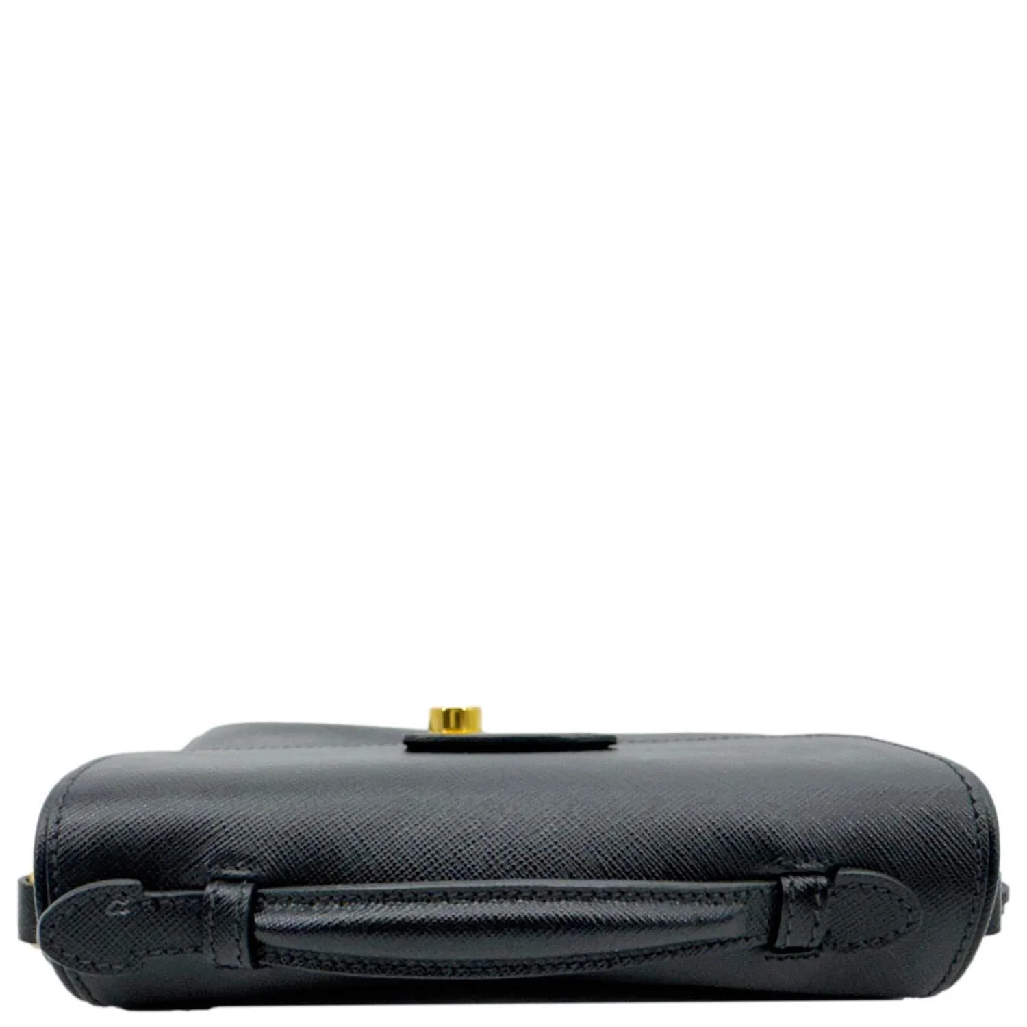 PRADA Sound Mini Saffiano Leather Crossbody Bag Black - Image 4