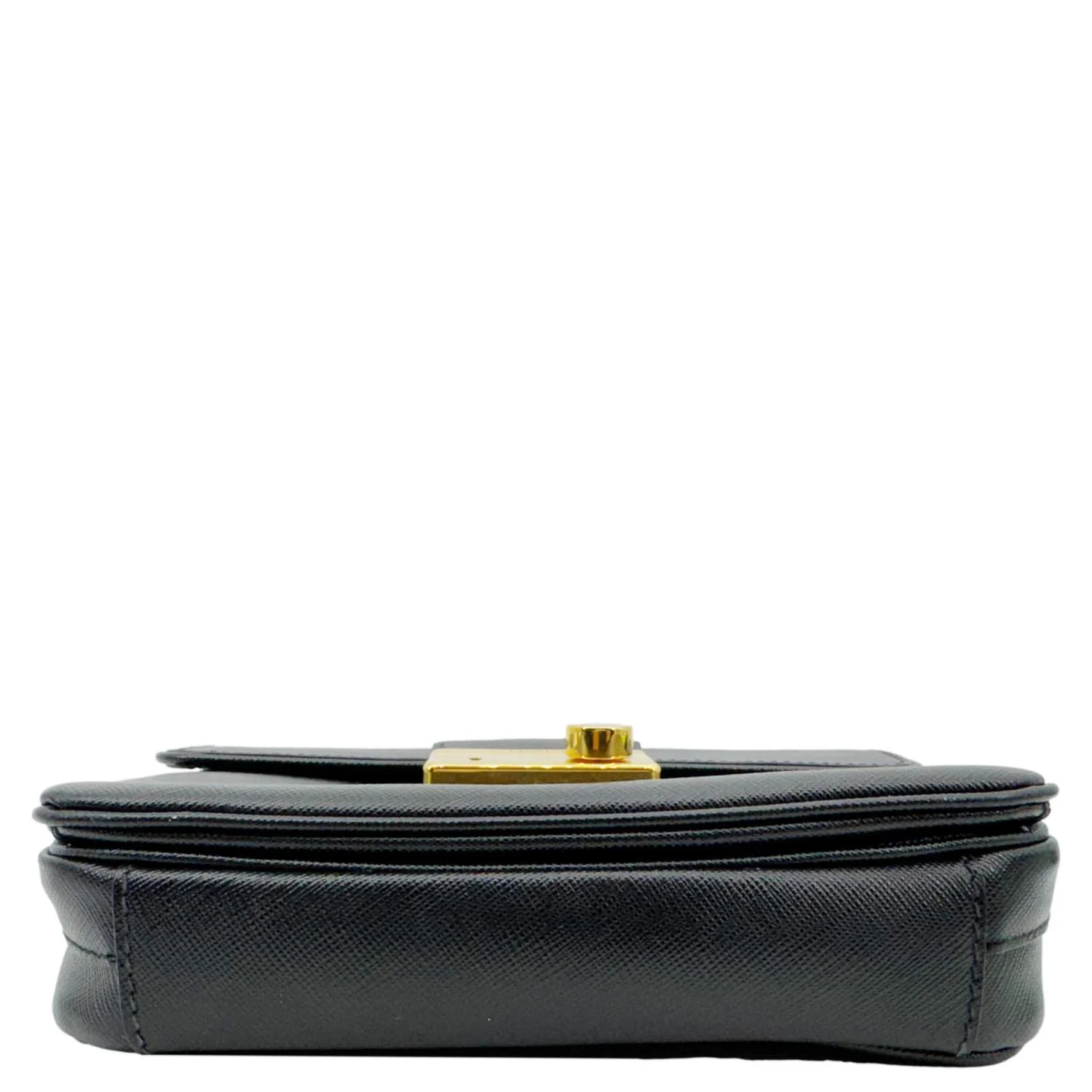 PRADA Sound Mini Saffiano Leather Crossbody Bag Black - Image 9