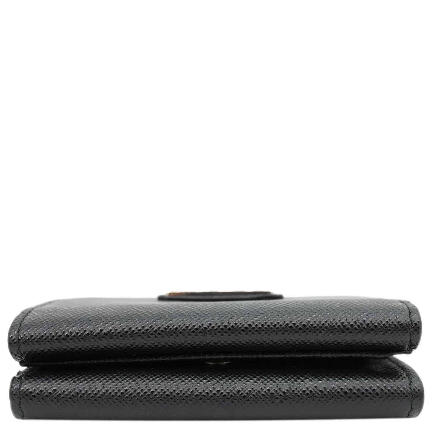 PRADA Tri-Fold Saffiano Leather Wallet Black - Image 5