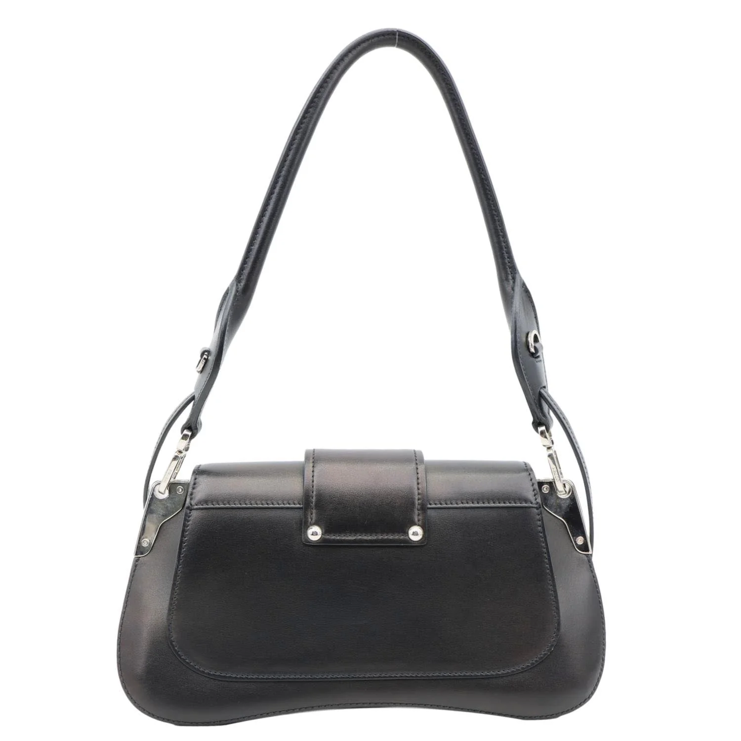PRADA Sidonie Leather Crossbody Bag Black - Image 4