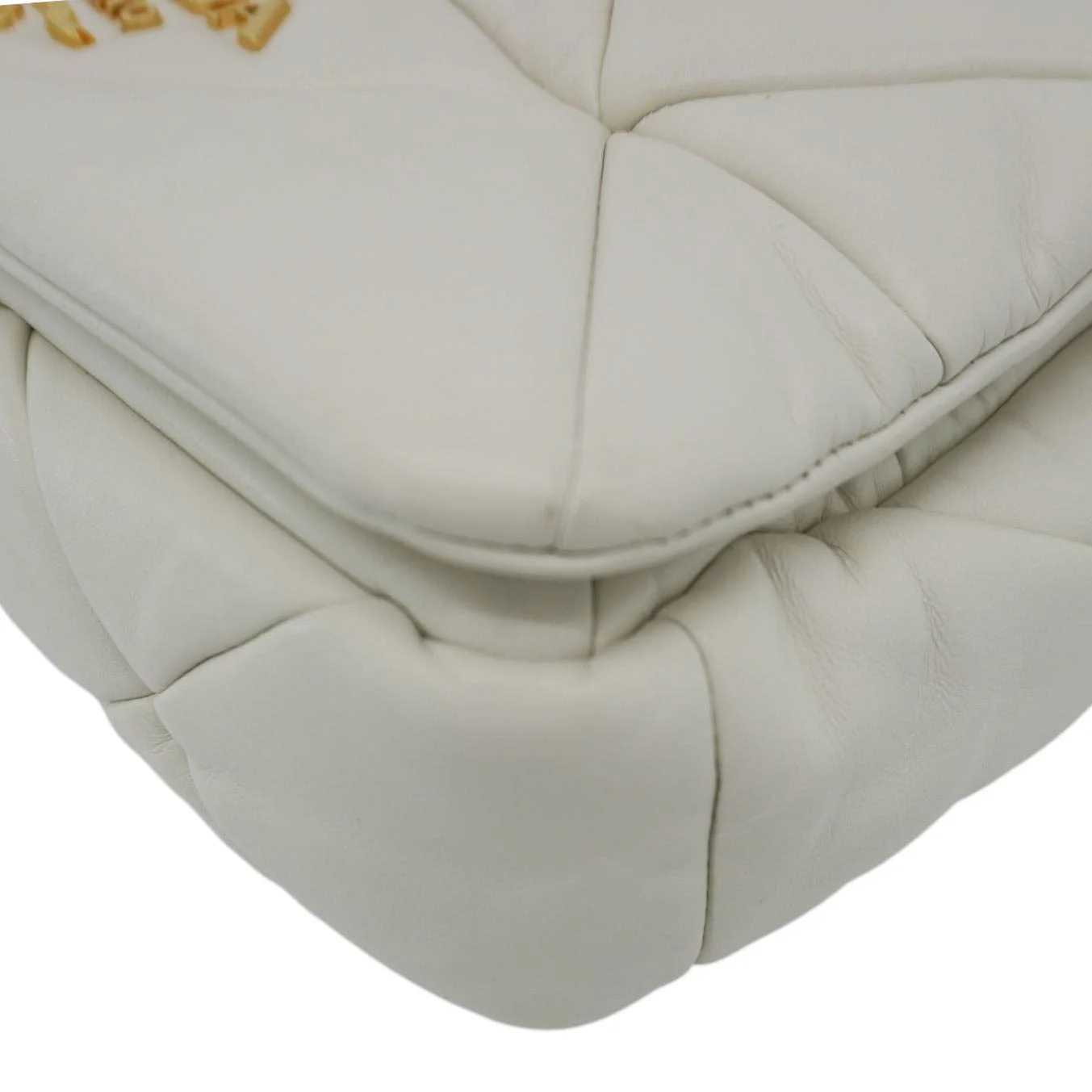PRADA Patchwork System Small Nappa Leather Shoulder Bag White - Image 7