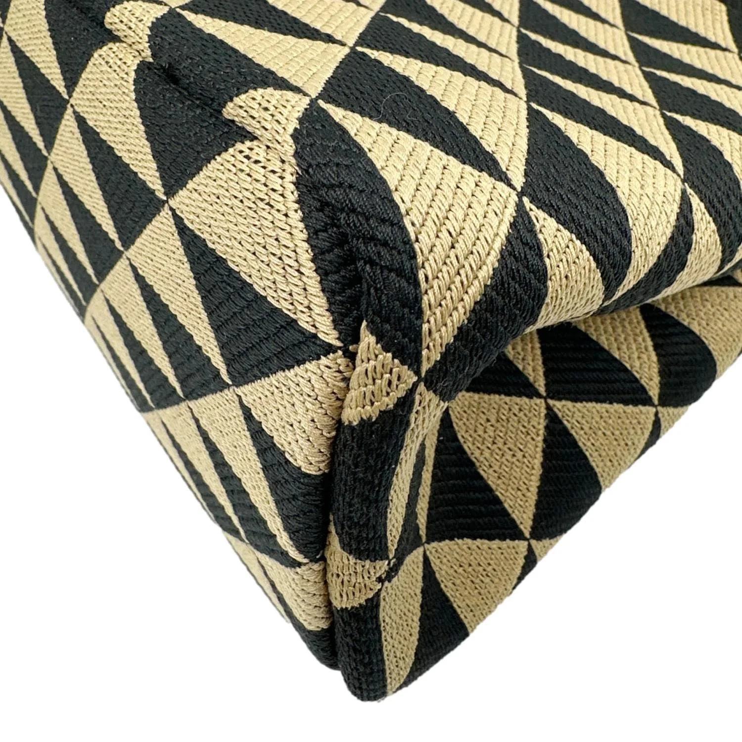 PRADA Symbole Embroidered Canvas Tote Bag Beige - Image 8