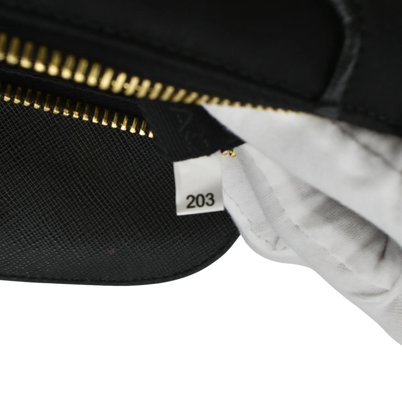 PRADA Small Tessuto Saffiano Chain Crossbody Bag Black - Image 12