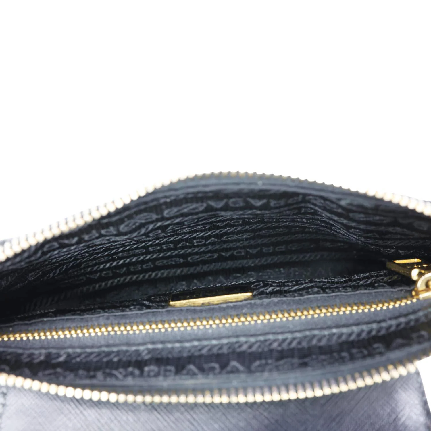 PRADA Tessuto Saffiano Chain Shoulder Bag Black - Image 14