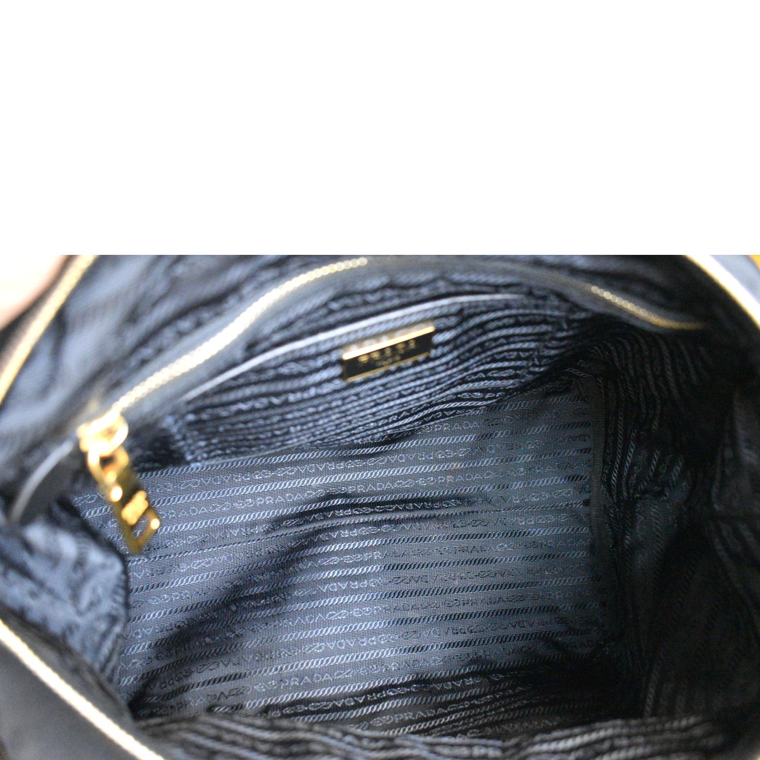 PRADA Tessuto Nylon & Saffiano Leather Tote Bag Black BN2541 - Image 10