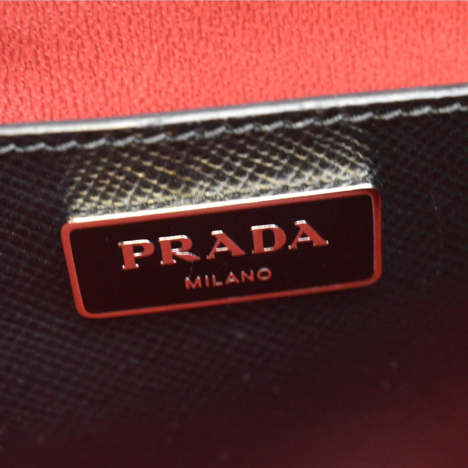 PRADA Turnlock Saffiano Cuir Leather Shoulder Bag Black - Image 11