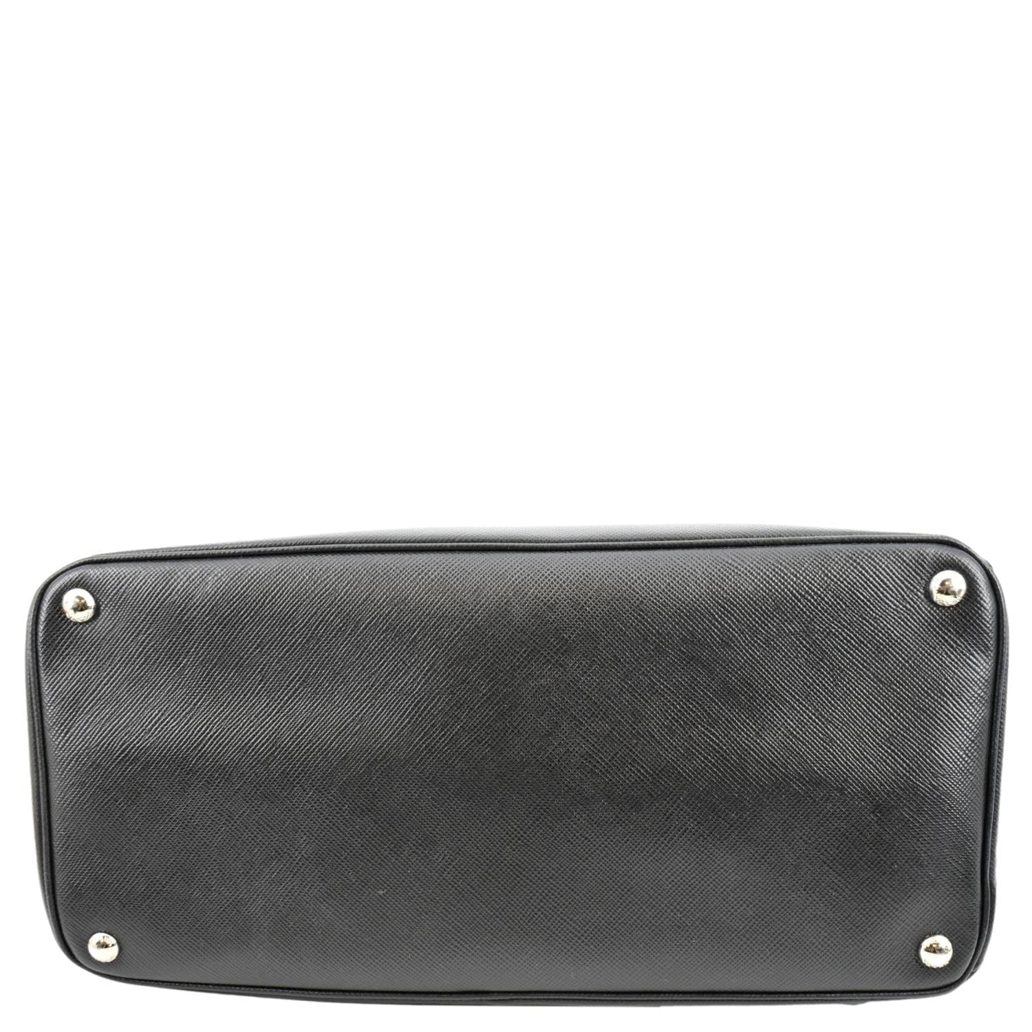 PRADA Turnlock Saffiano Cuir Leather Shoulder Bag Black - Image 9