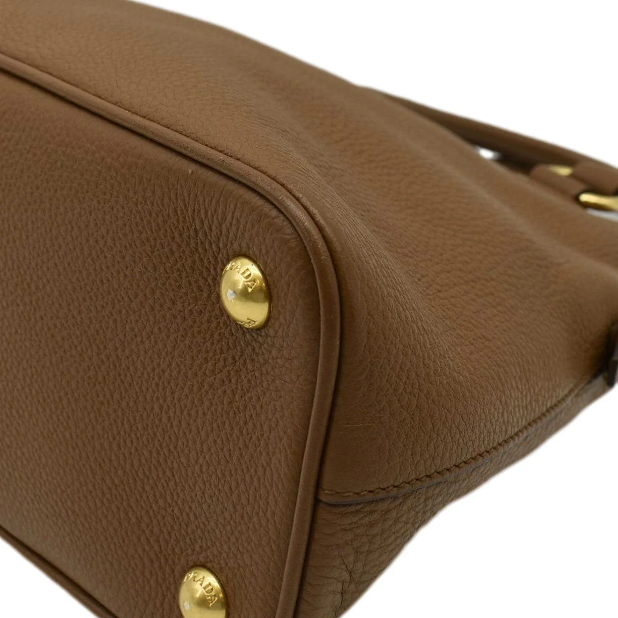 PRADA Vitello Daino Leather Tote Bag Brown - Image 7