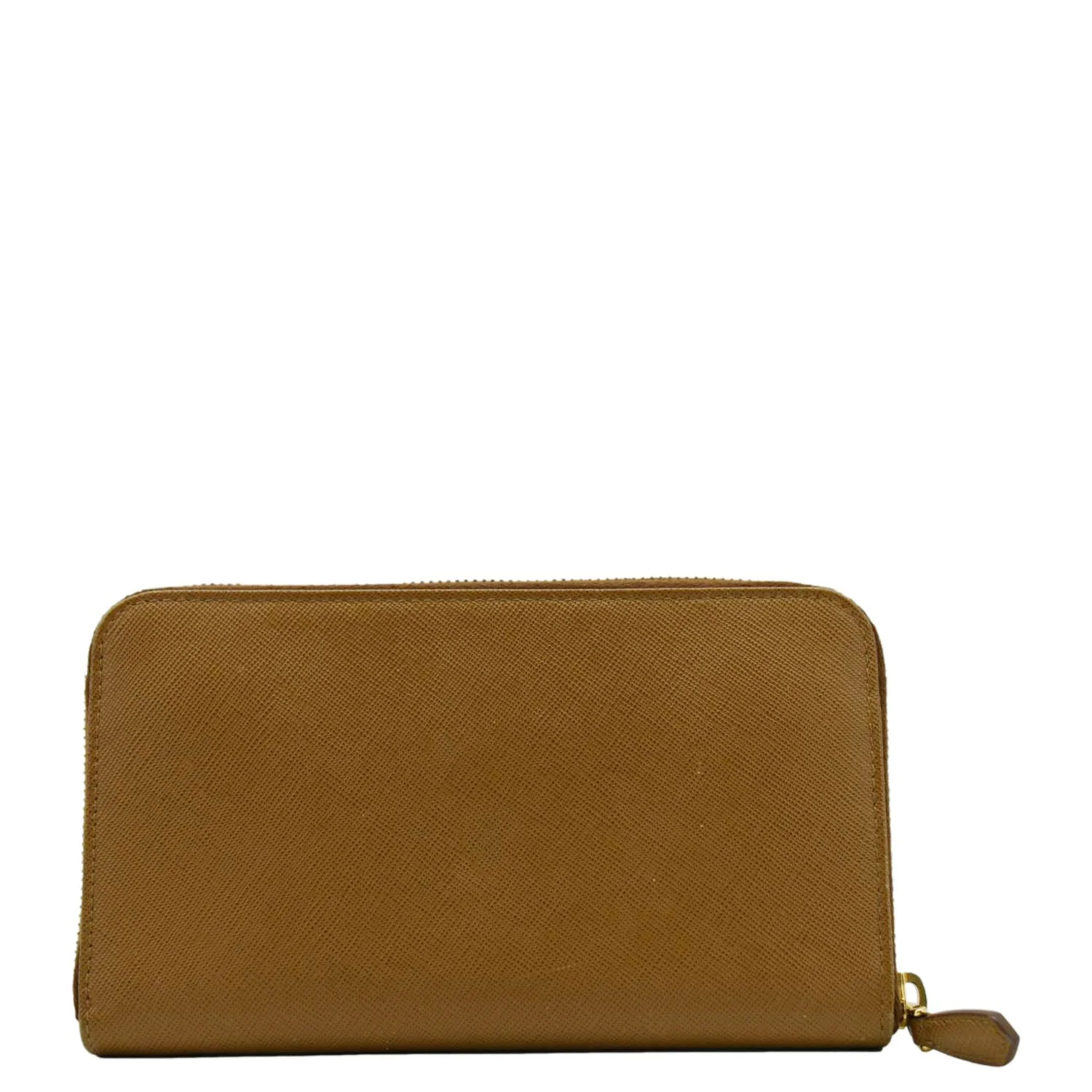 PRADA Zip Around Saffiano Leather Wallet Light Brown - Image 3