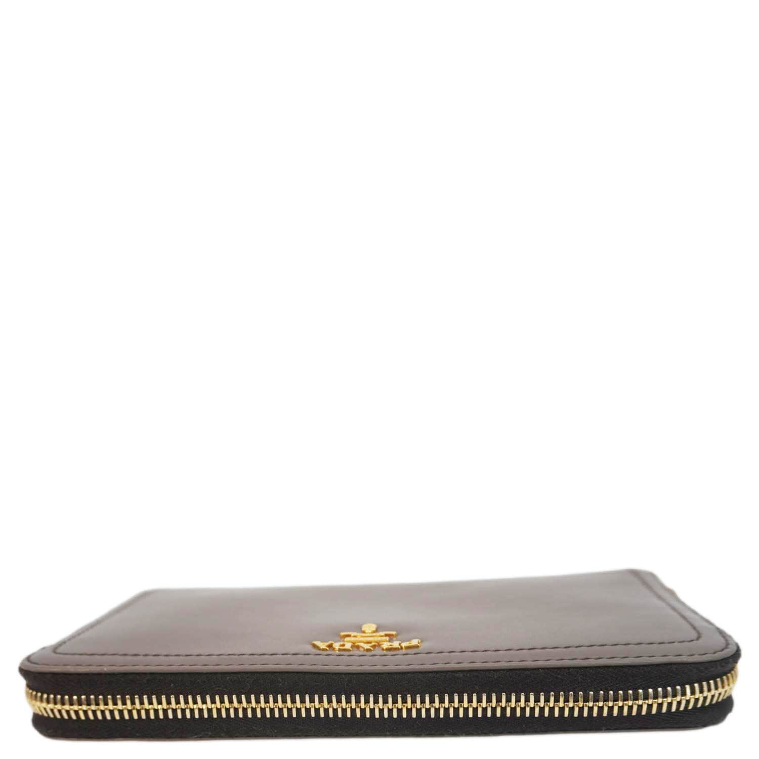PRADA Zip Around Leather Wallet Brown - Image 7