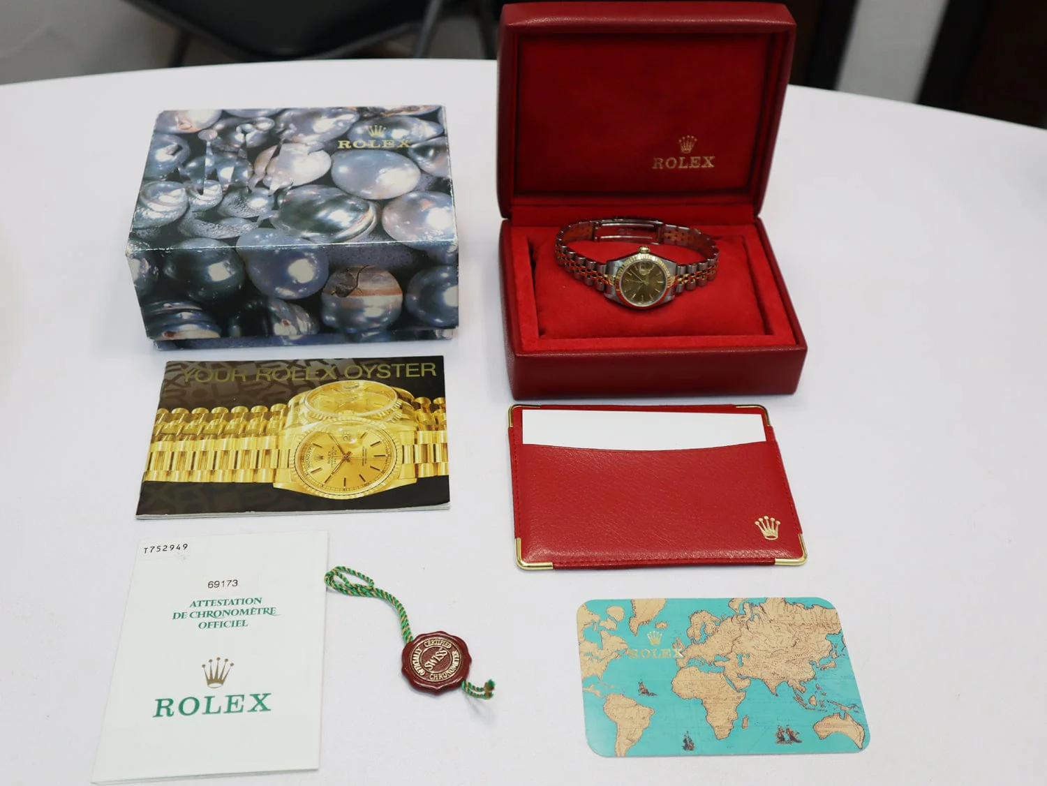 ROLEX Oyster Perpetual Stainless Steel 26mm Datejust Watch 69173 18K Yellow Gold - Image 3
