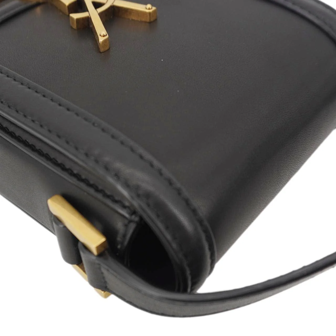 YVES SAINT LAURENT Solferino Mini Smooth Leather Crossbody Bag Black - Image 6
