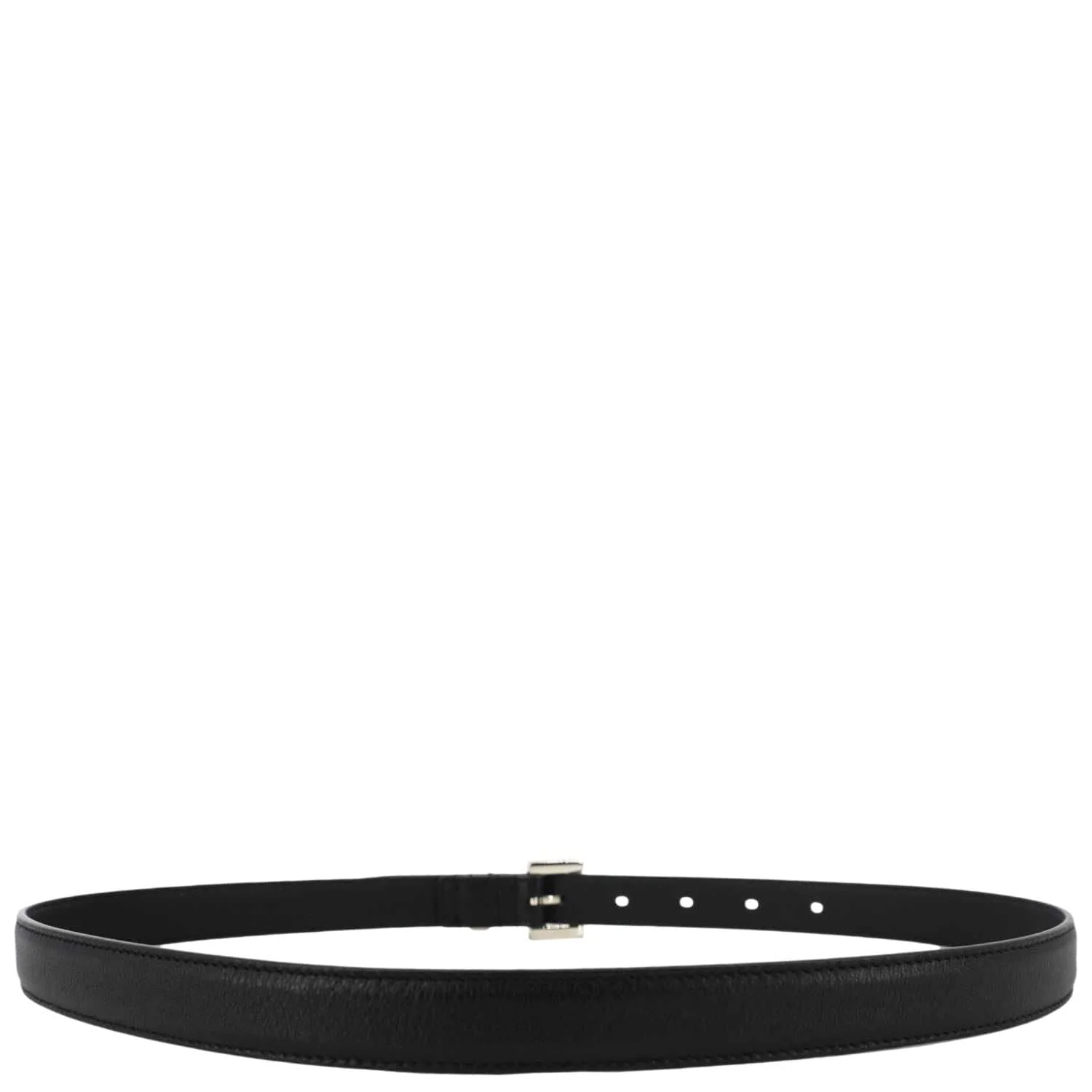 YVES SAINT LAURENT Square Buckle Leather Belt Black Size 75 - Image 6