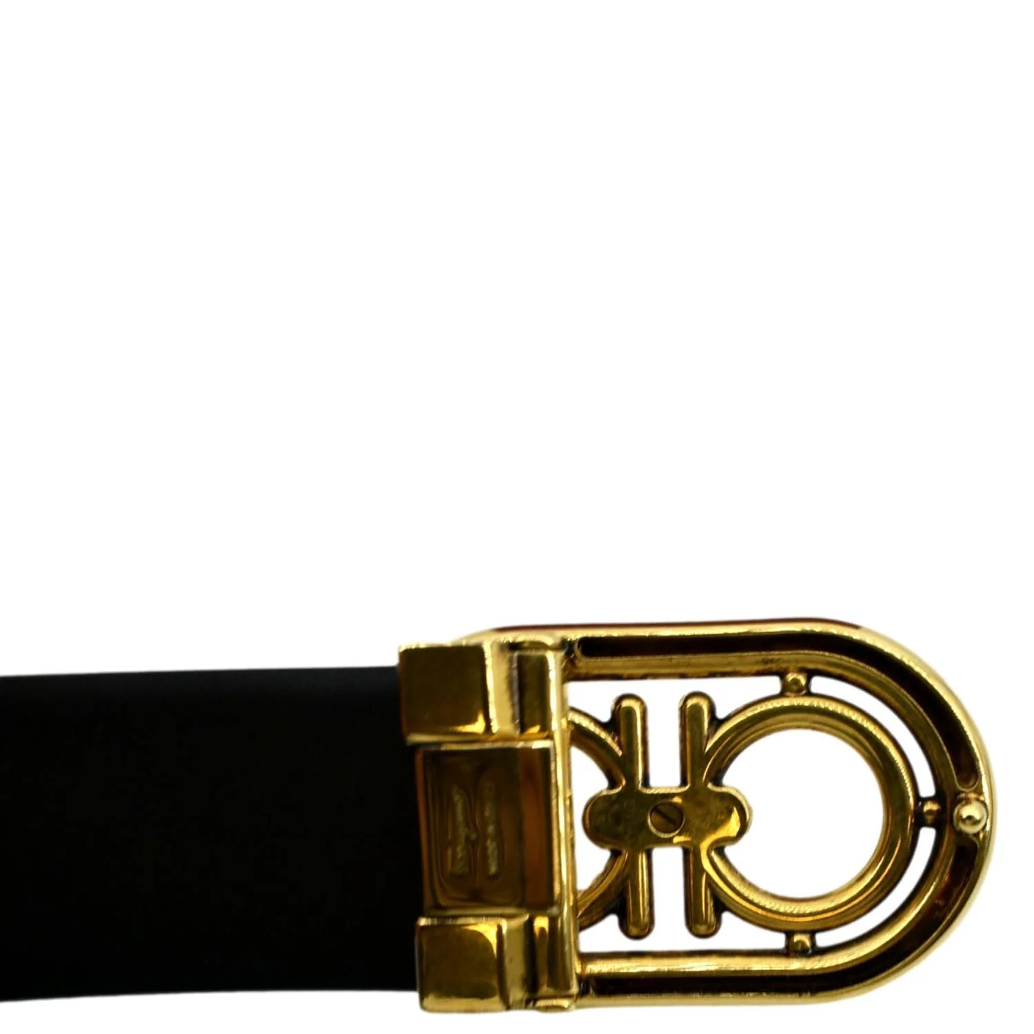 SALVATORE FERRAGAMO Buckle Reversible Belt Black/Mint Size 34 - Image 9