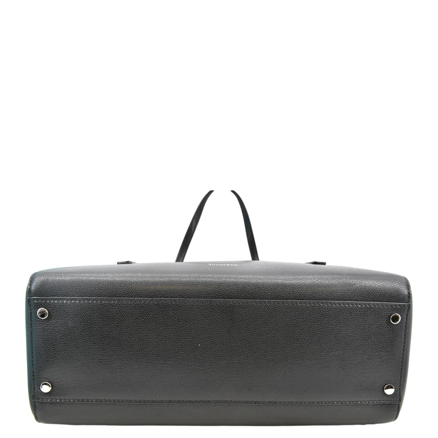 TIFFANY & CO Leather Tote Bag Black - Image 9