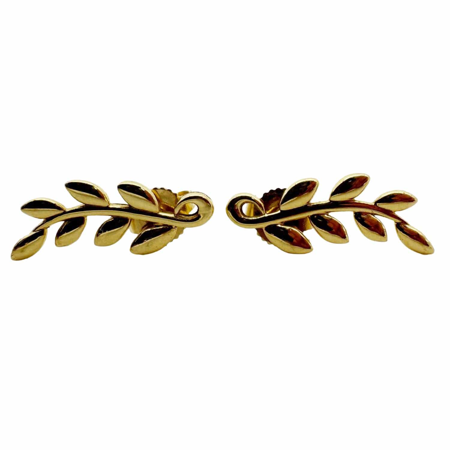 TIFFANY & CO Olive Leaf Climber 18k Gold Earrings Yellow - Image 2