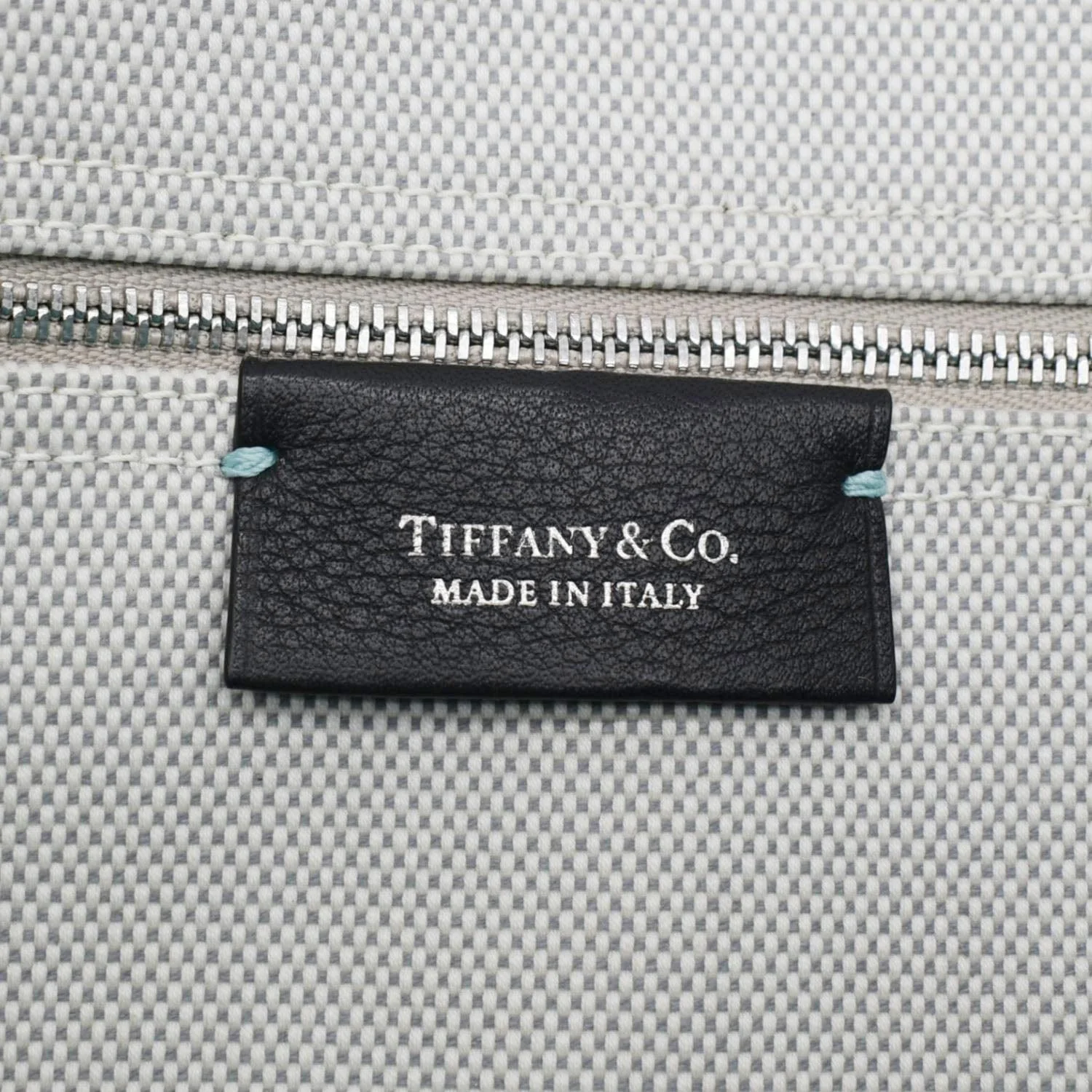 TIFFANY & CO Tiffany Travel Weekend Canvas Tote Bag Light Grey - Image 12