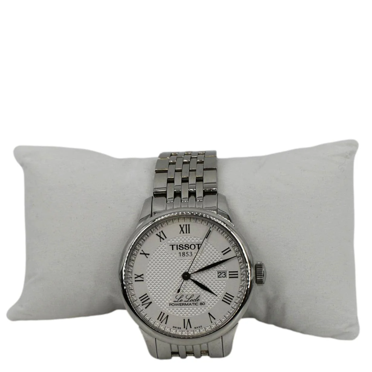 TISSOT Le Locle Powermatic 80 Date SS Watch Silver Dial 39MM - Image 3