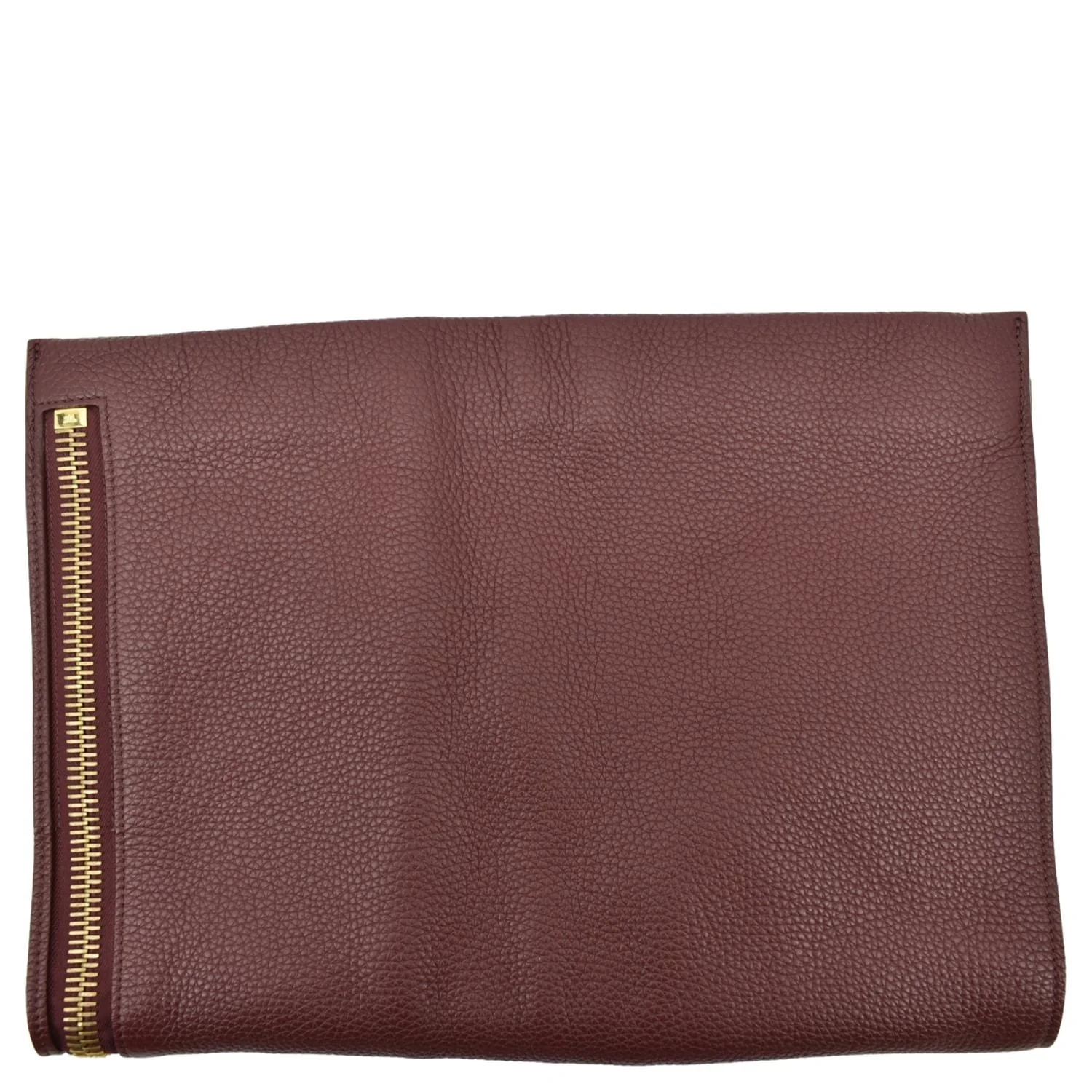 TOM FORD Alix Padlock Zip Fold-over Leather Tote Bag Red - Image 3