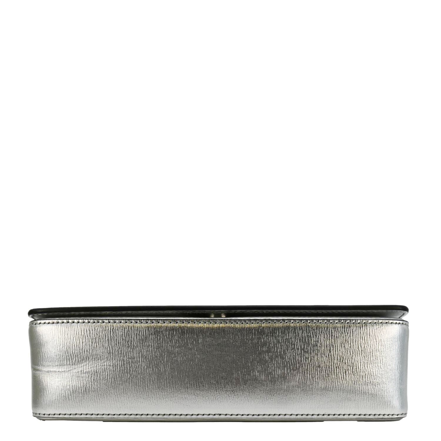 TOM FORD Metallic Palmellato Leather TF Chain Shoulder Bag Silver - Image 10