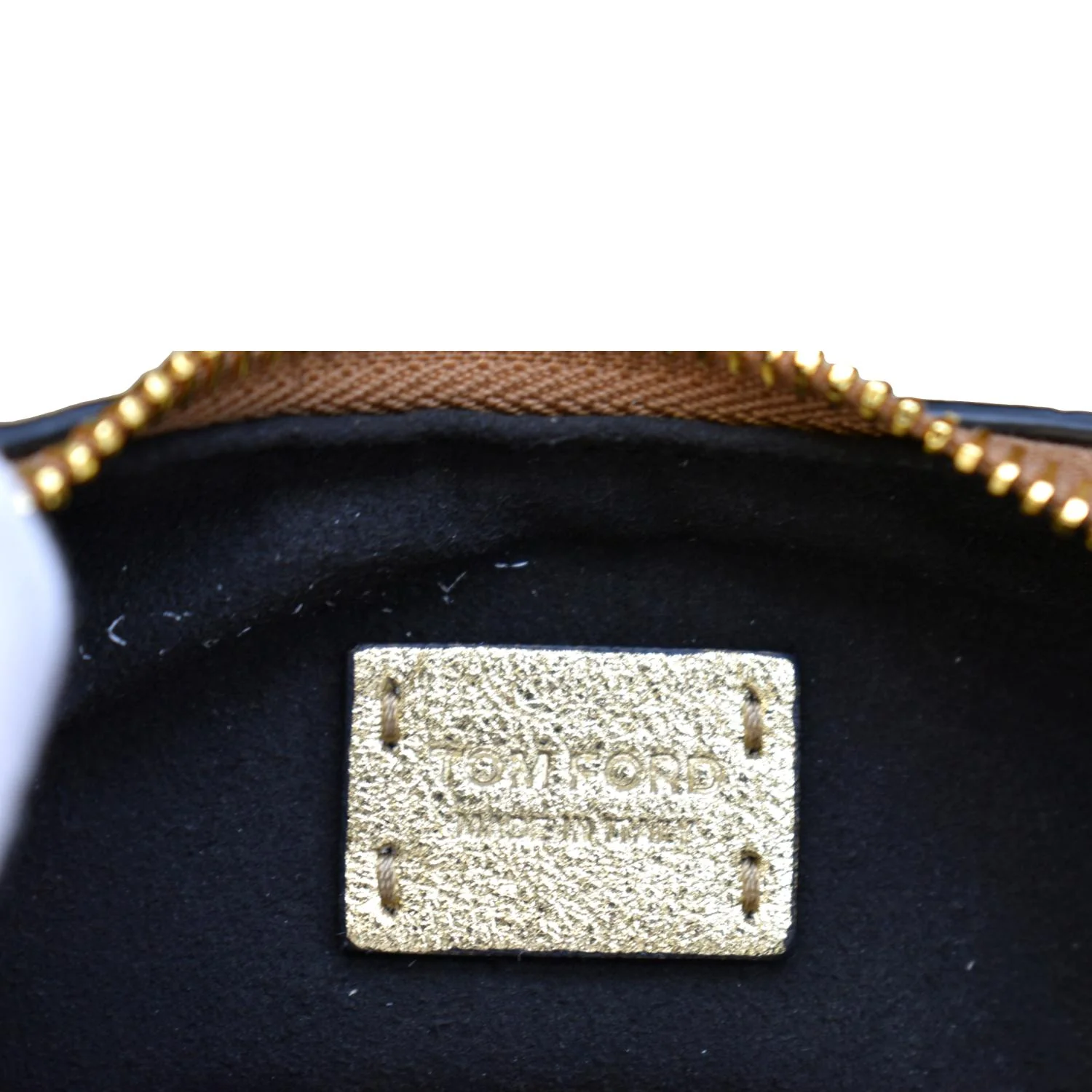 TOM FORD Bianca Mini Metallic Stamped Crocodile Leather Shoulder Bag Gold - Image 12