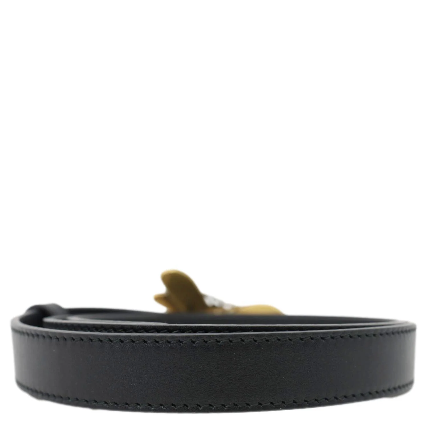 GUCCI Queen Margaret Bee Leather Belt Black 476452 Size 80/32 - Image 8