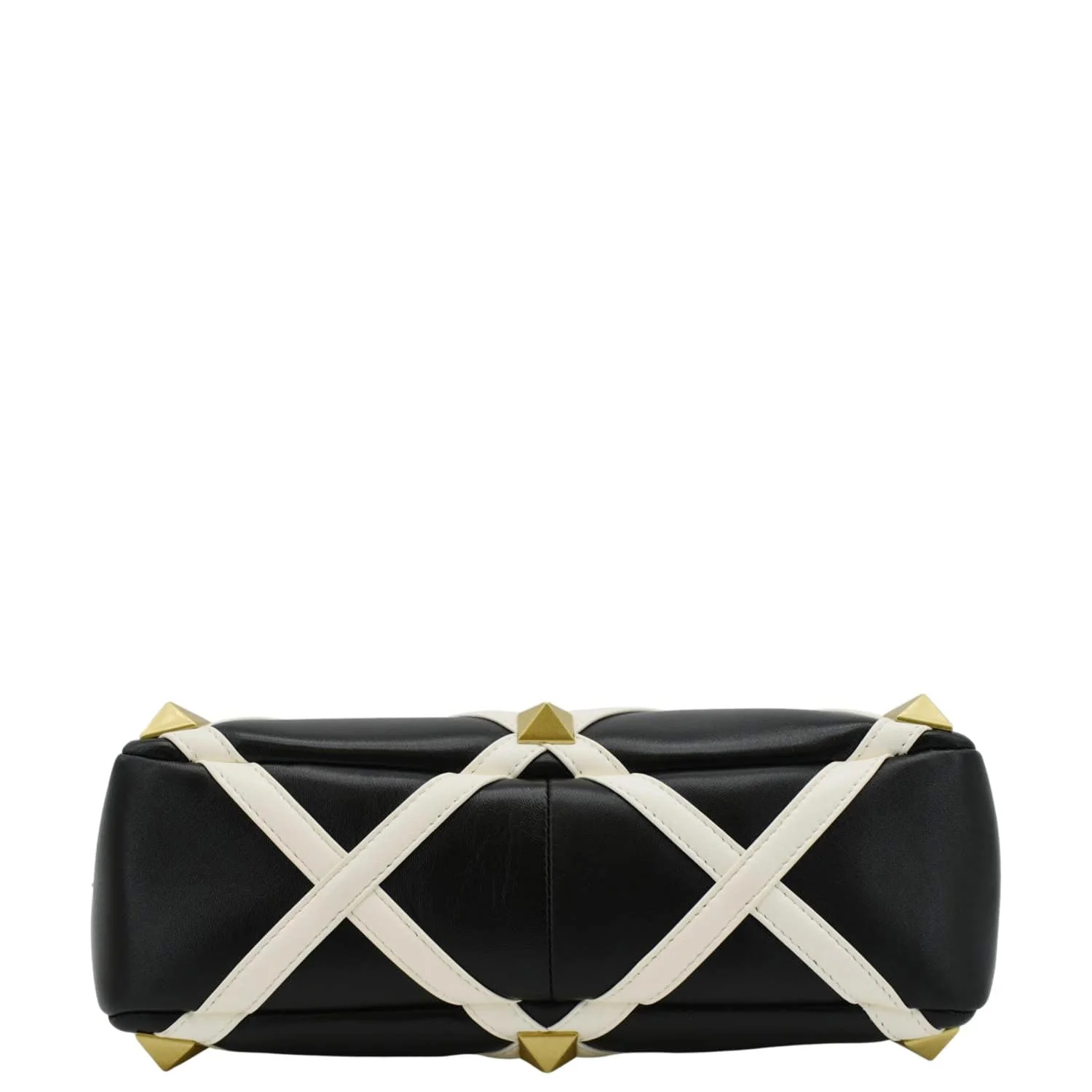 VALENTINO Garavani Roman Stud Leather Crossbody Bag Black - Image 13