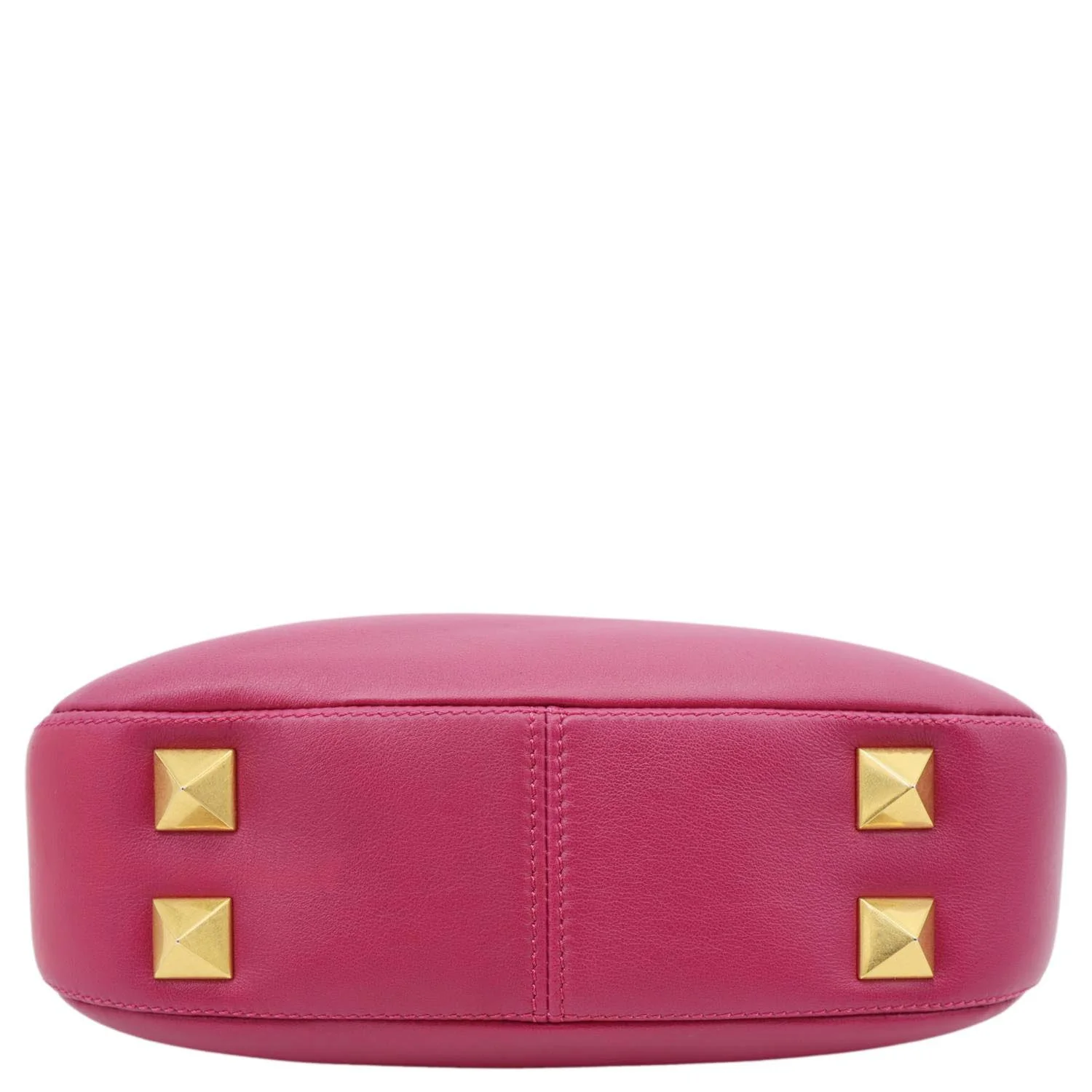 VALENTINO Garavani VLogo Stud Leather Hobo Bag Rose Pink - Image 12