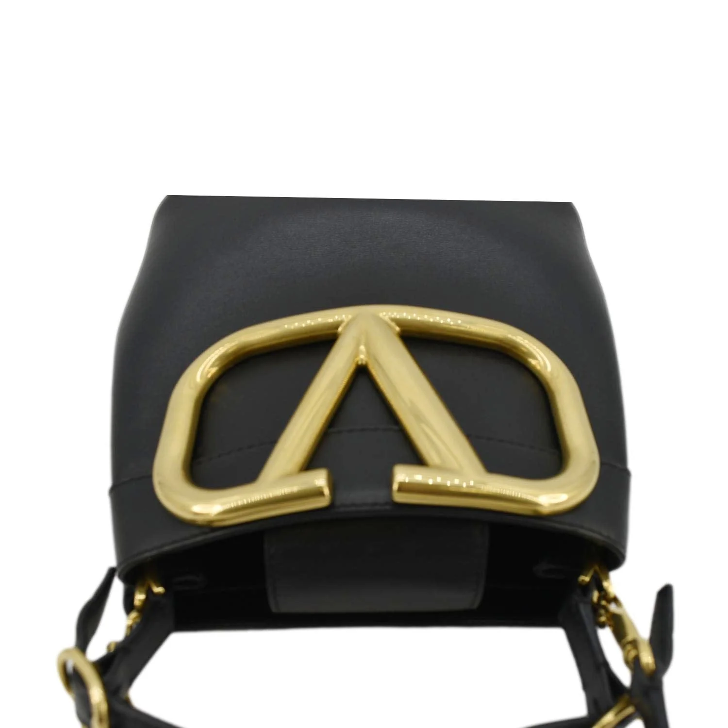 VALENTINO Garavani SuperVee Leather Crossbody Bag Black - Image 5