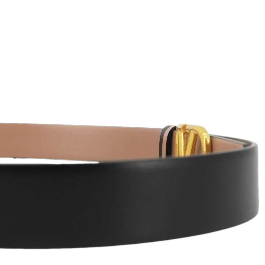 VALENTINO Garavani VLogo Signature Leather Reversible Belt Beige - Image 11