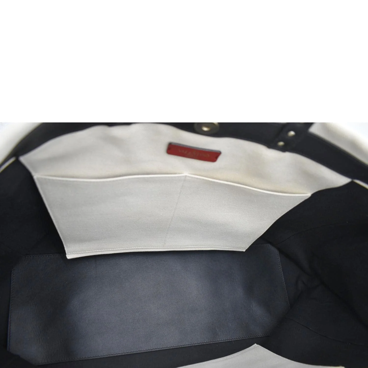 VALENTINO GARAVANI VLTN Canvas Tote Bag White - Image 10