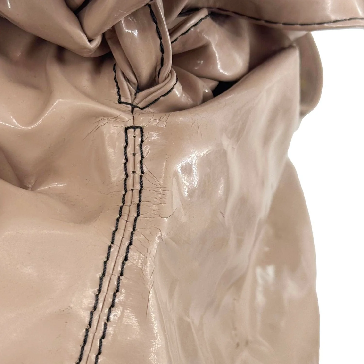 VALENTINO Nuage Bow Patent Leather Tote Bag Nude - Image 16