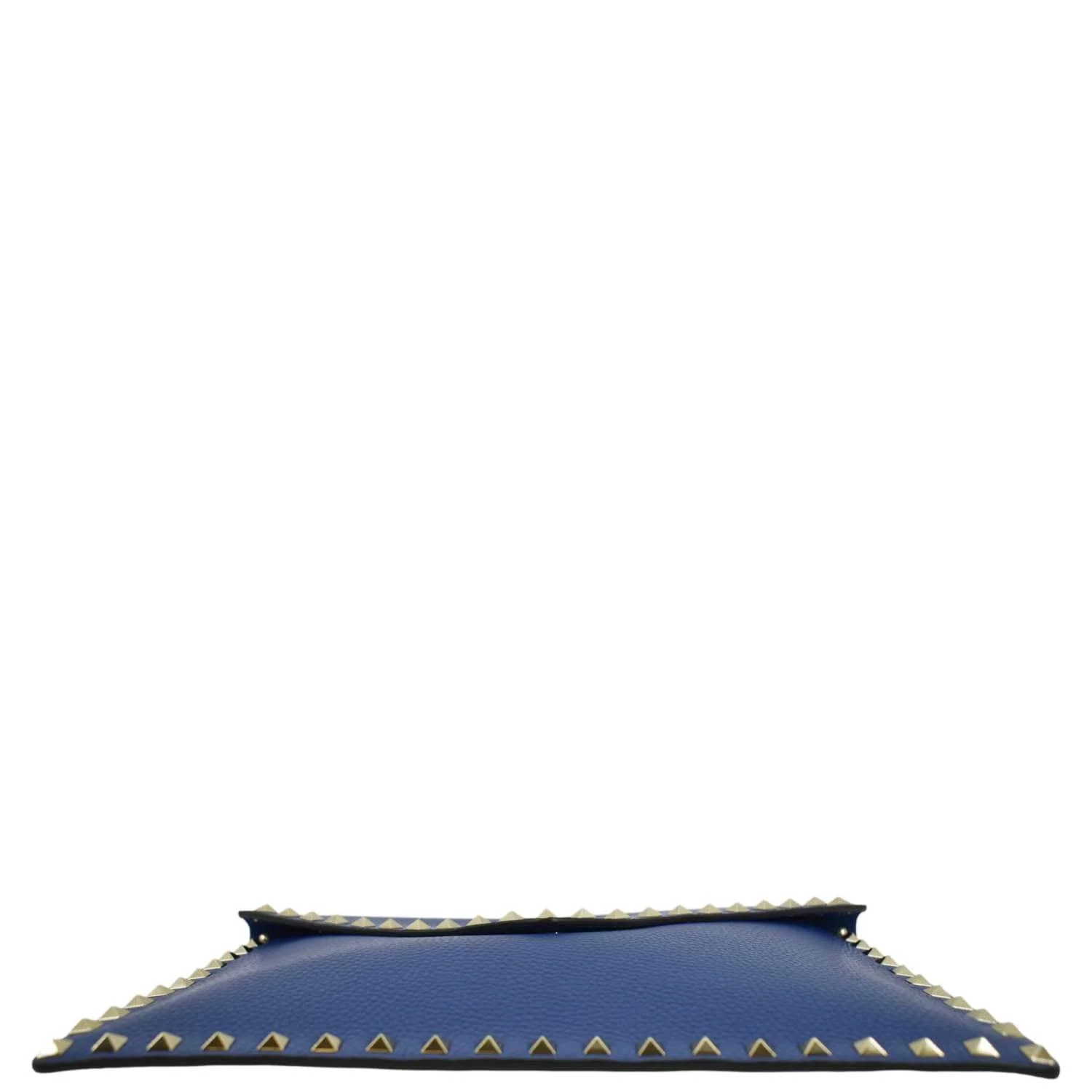 VALENTINO Garavani Rockstud Grainy Envelope Pouch Blue - Image 10