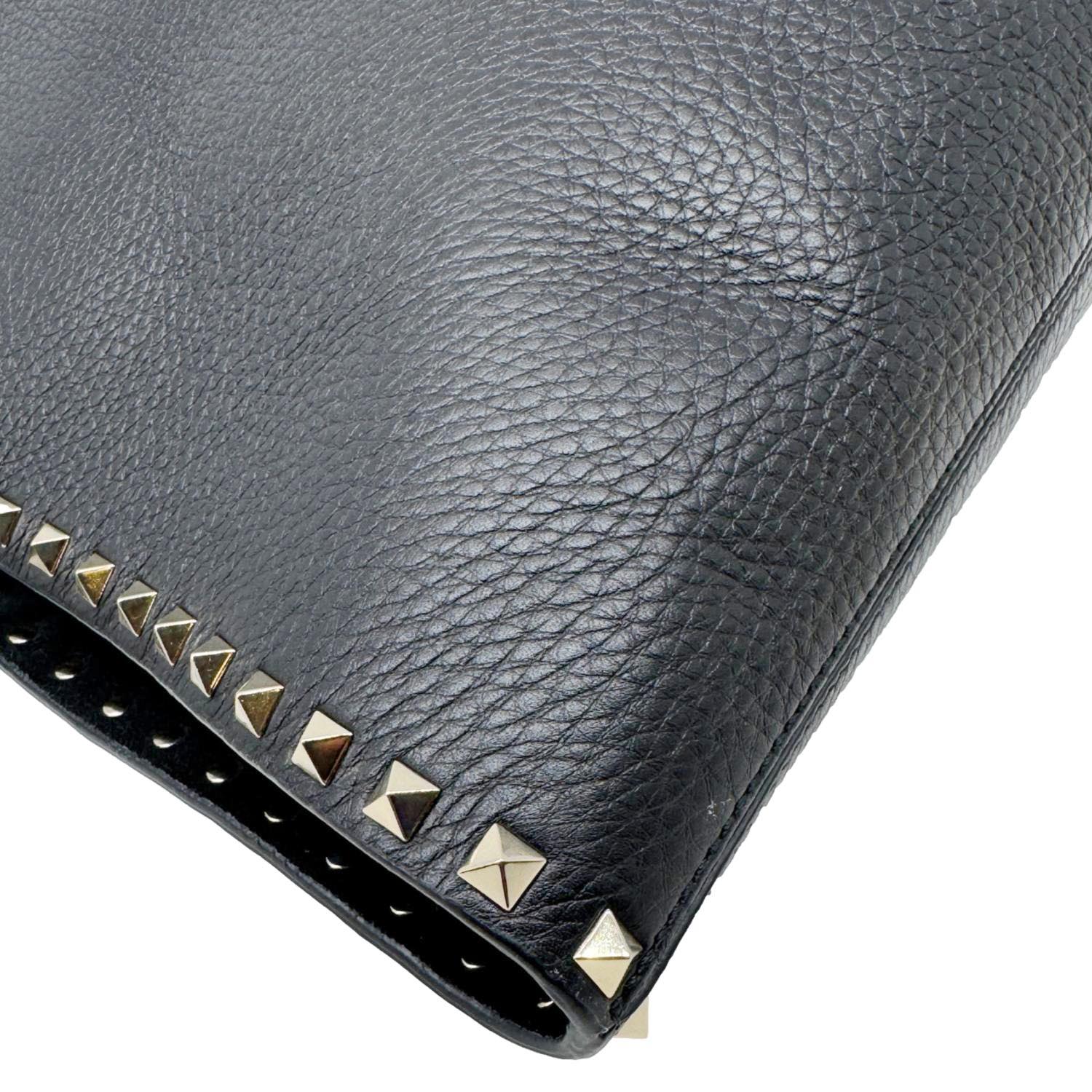 VALENTINO Garavani Rockstud Leather Shopper Tote Bag Black - Image 7