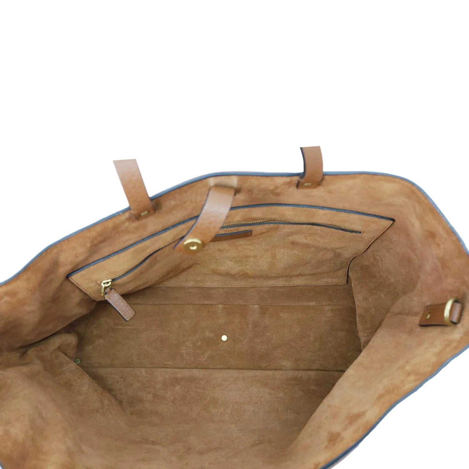 VALENTINO Roman Stud Large Leather Tote Bag Saddle Brown - Image 11
