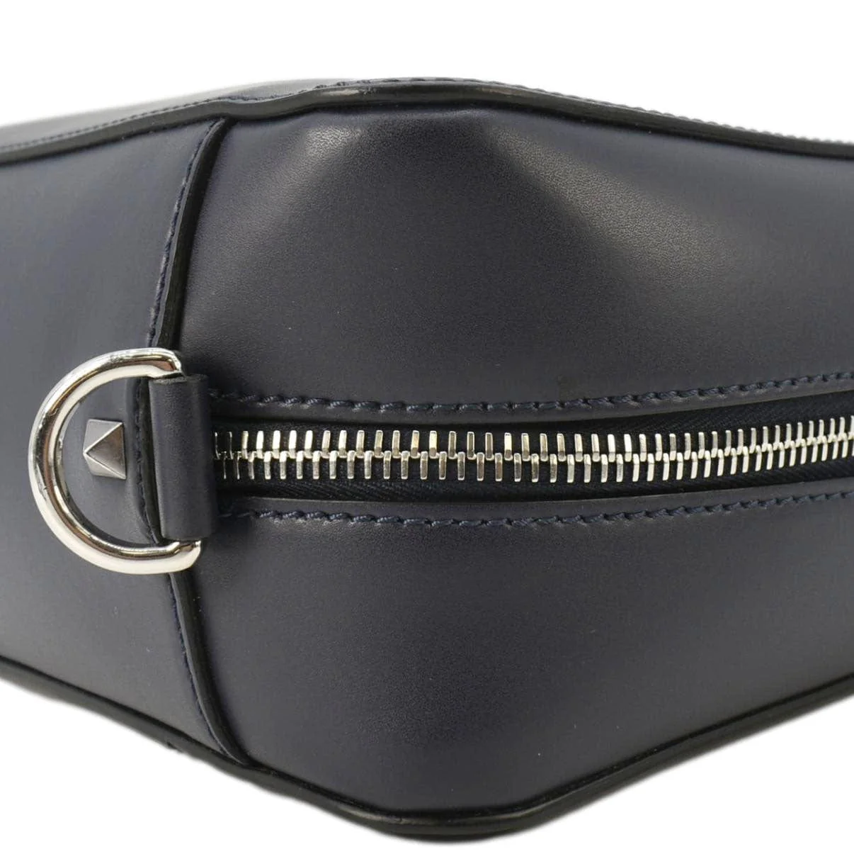 VALENTINO GARAVANI VLTN Leather Crossbody Bag Navy Blue - Image 7