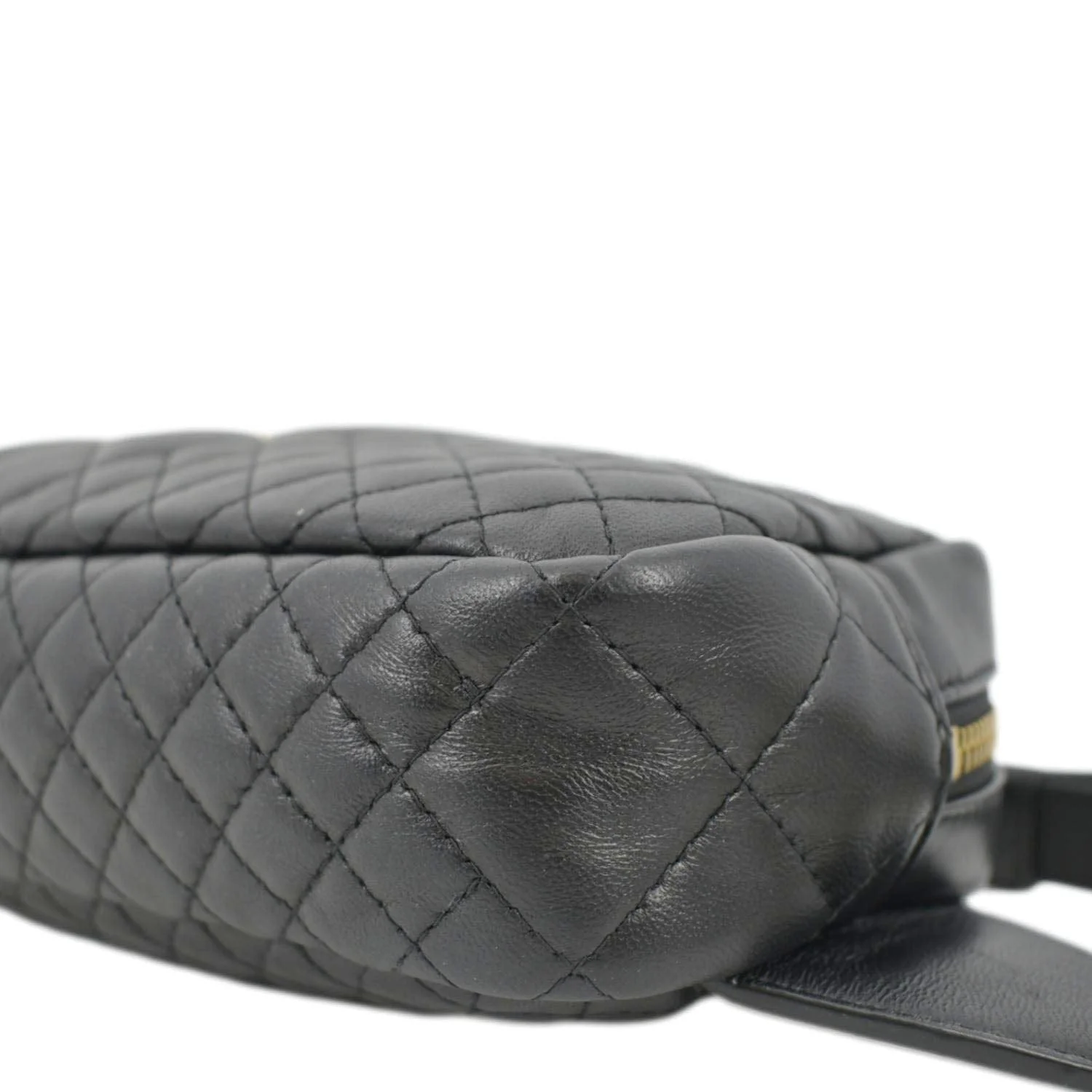 VERSACE Medusa Quilted Leather Belt Bag Black - Image 6