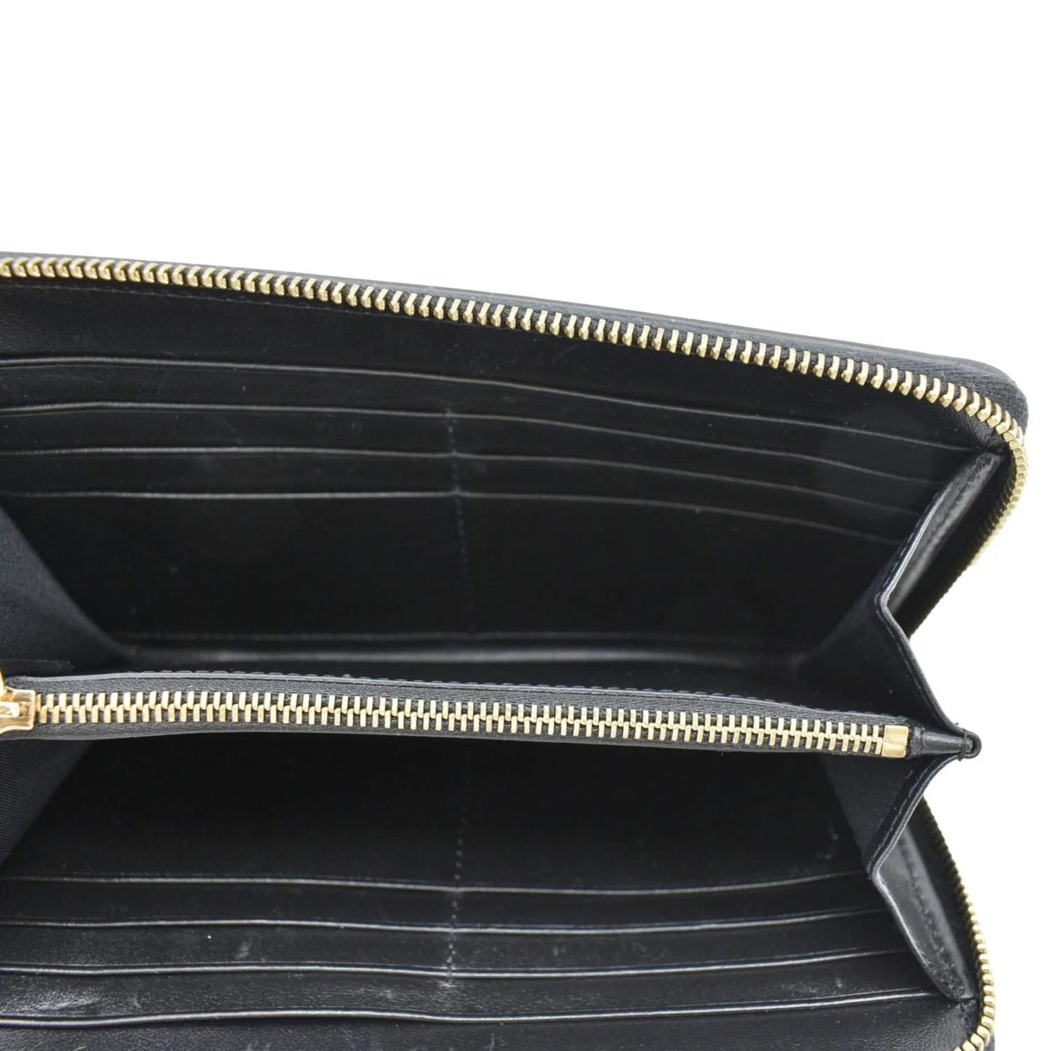 VERSACE La Greca Coated Canvas Long Zip Wallet Blue - Image 11
