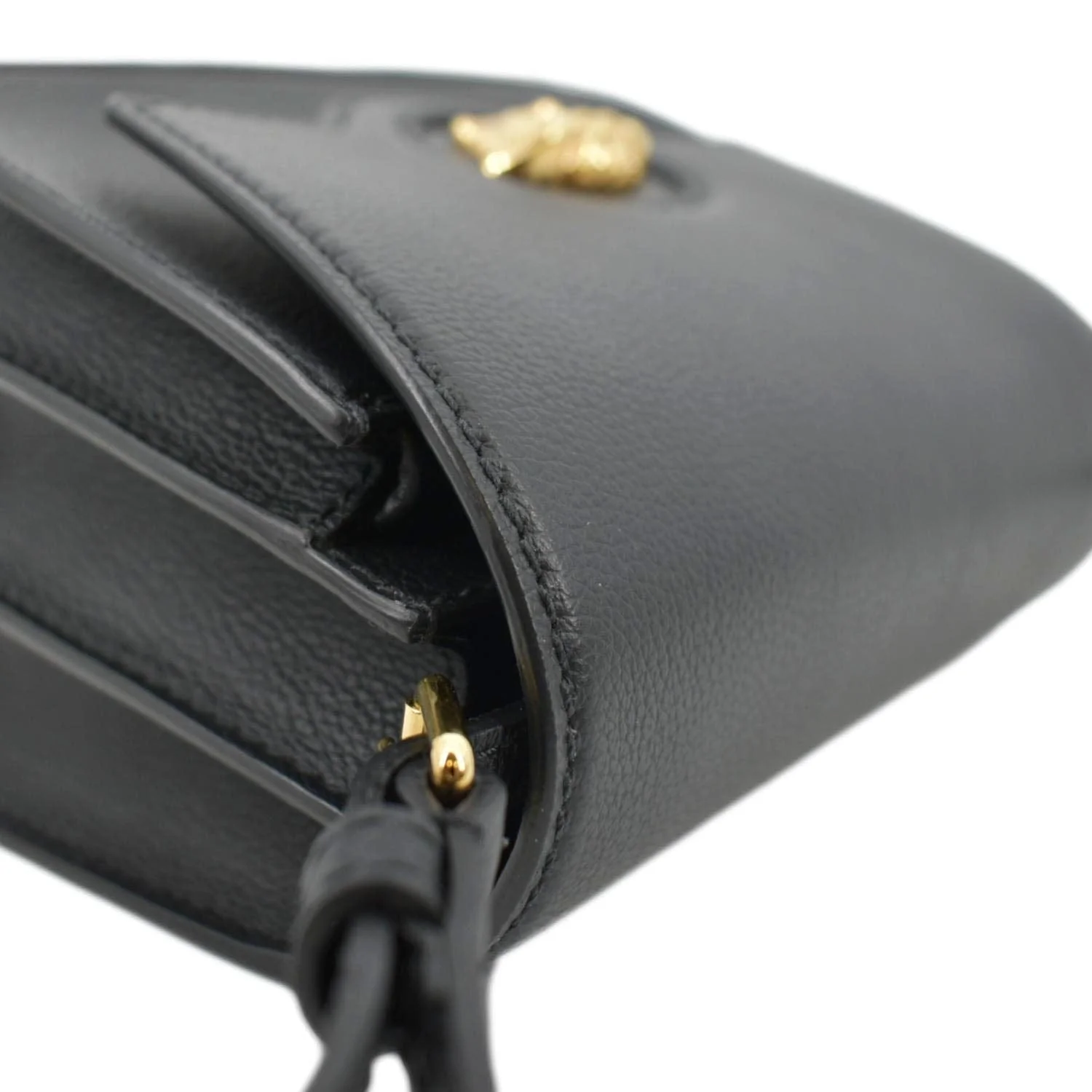 VERSACE La Medusa Leather Shoulder Bag Black - Image 5