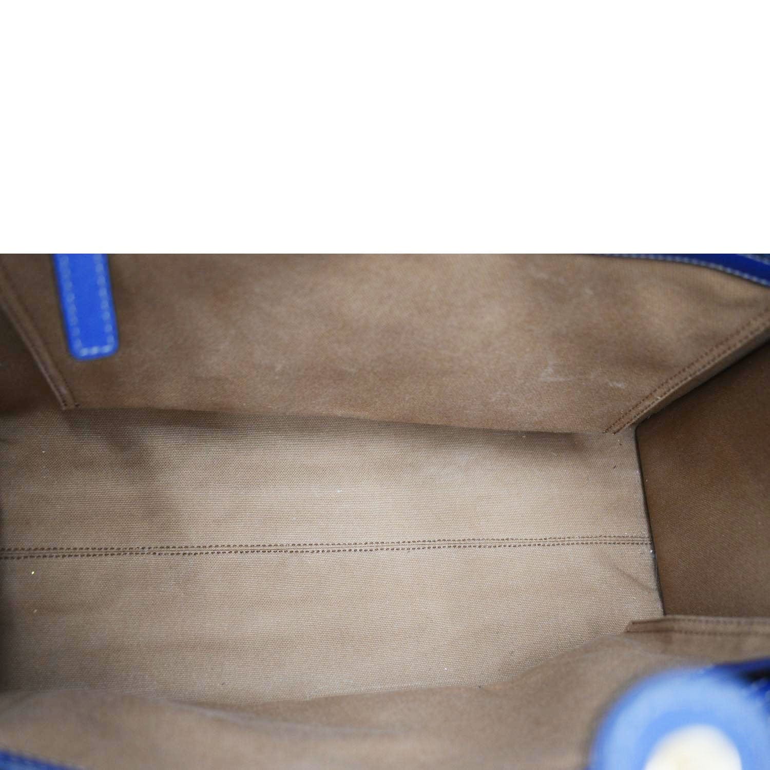 VERSACE La Medusa Large Denim Leather Tote Bag Blue - Image 11