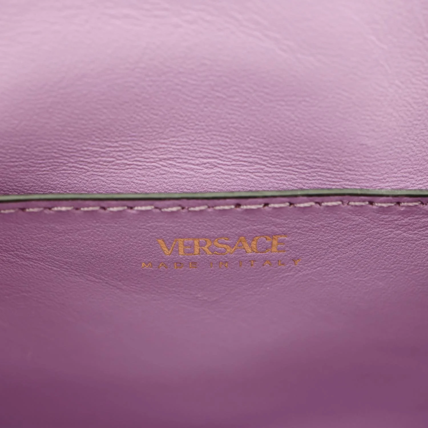 VERSACE La Medusa Whipstitch Calfskin Leather Top Handle Shoulder Bag Pink - Image 13
