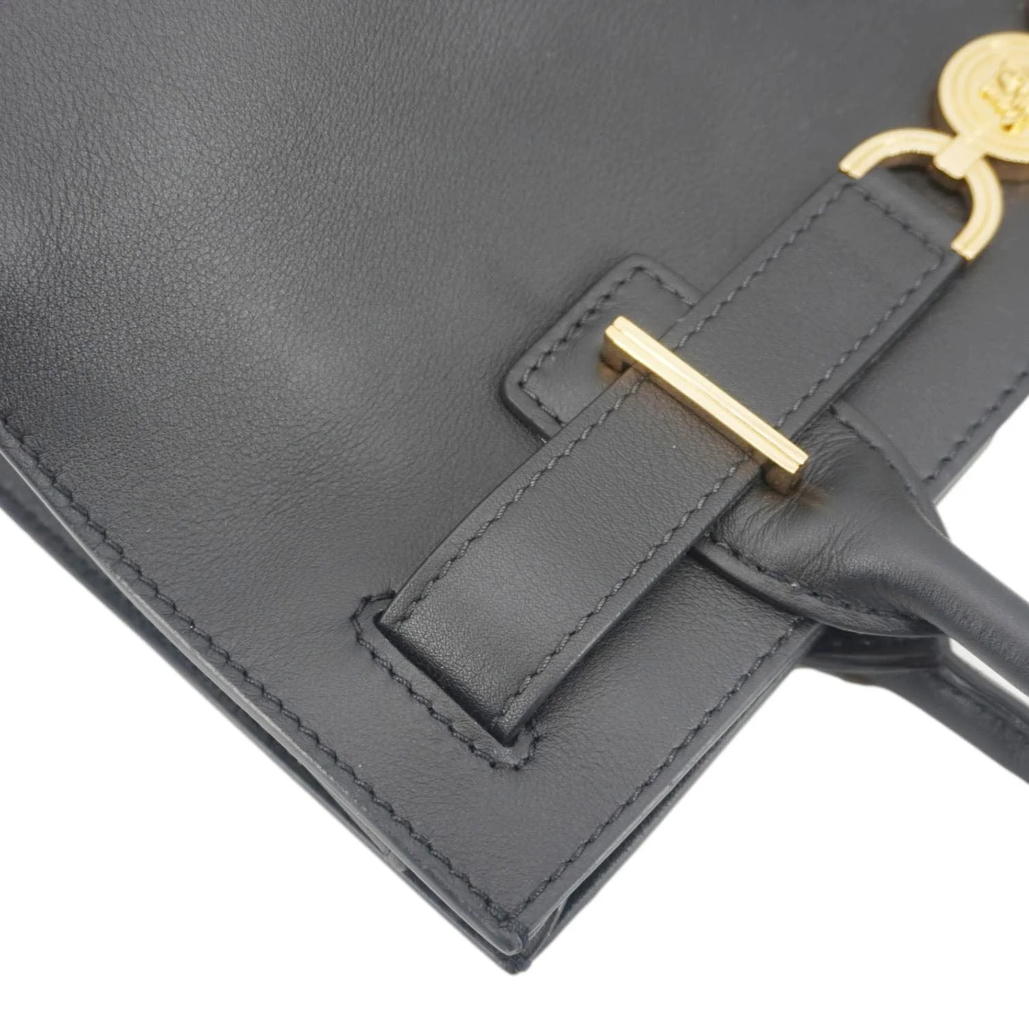Versace Medusa '95 Smooth Leather Tote Bag Black - Image 6