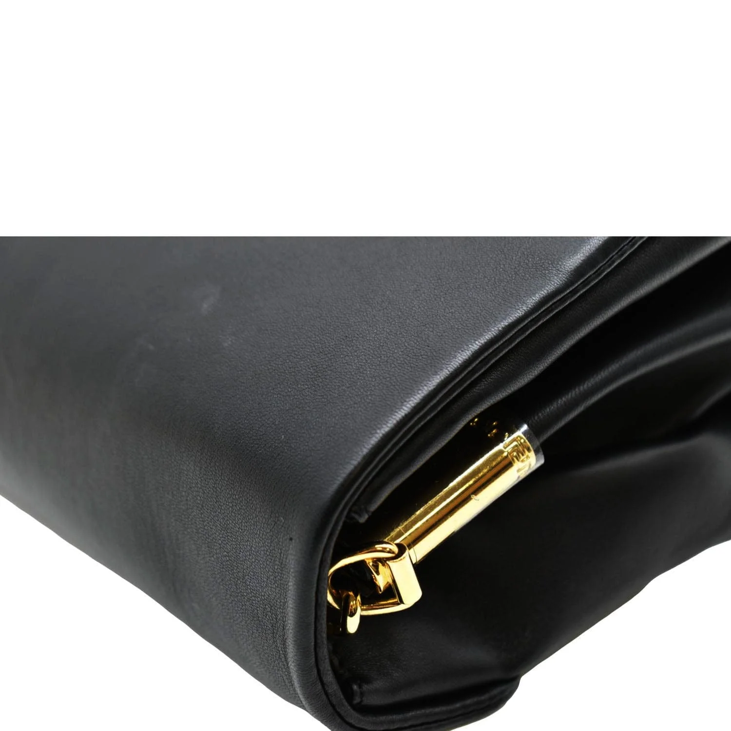 VERSACE Medusa Leather Chain Clutch Bag Black - Image 6