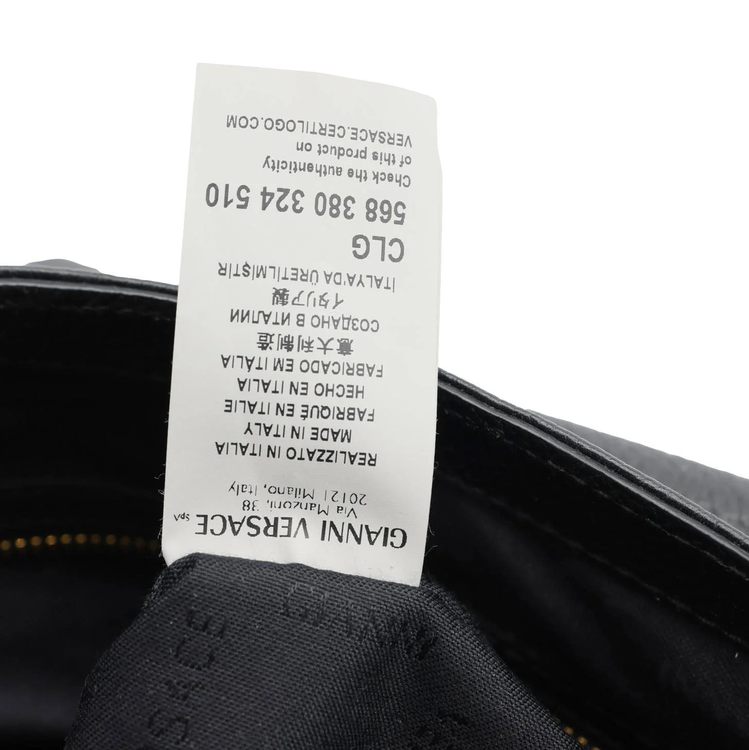 VERSACE Medusa Head Leather Messenger Bag Black - Image 12