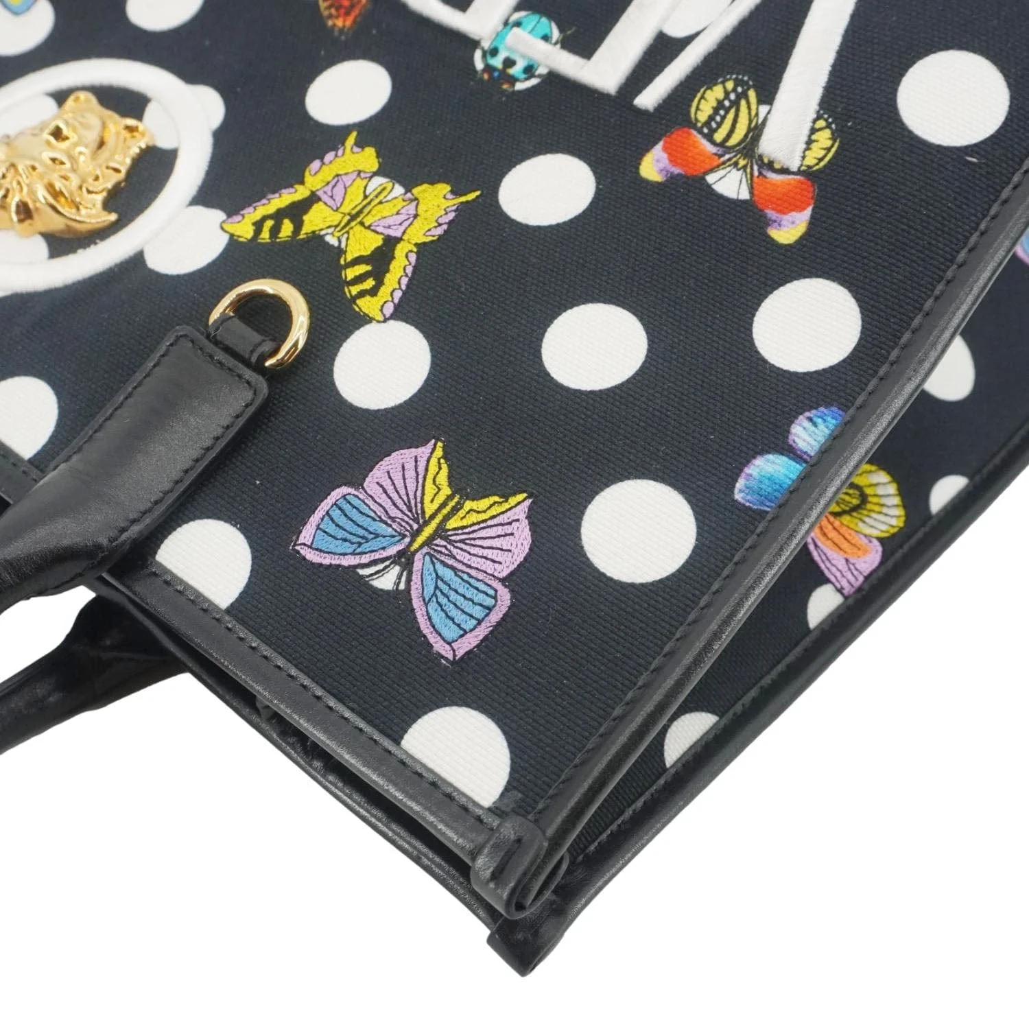 VERSACE x Dua Lipa Butterflies Canvas Tote Bag Black - Image 6