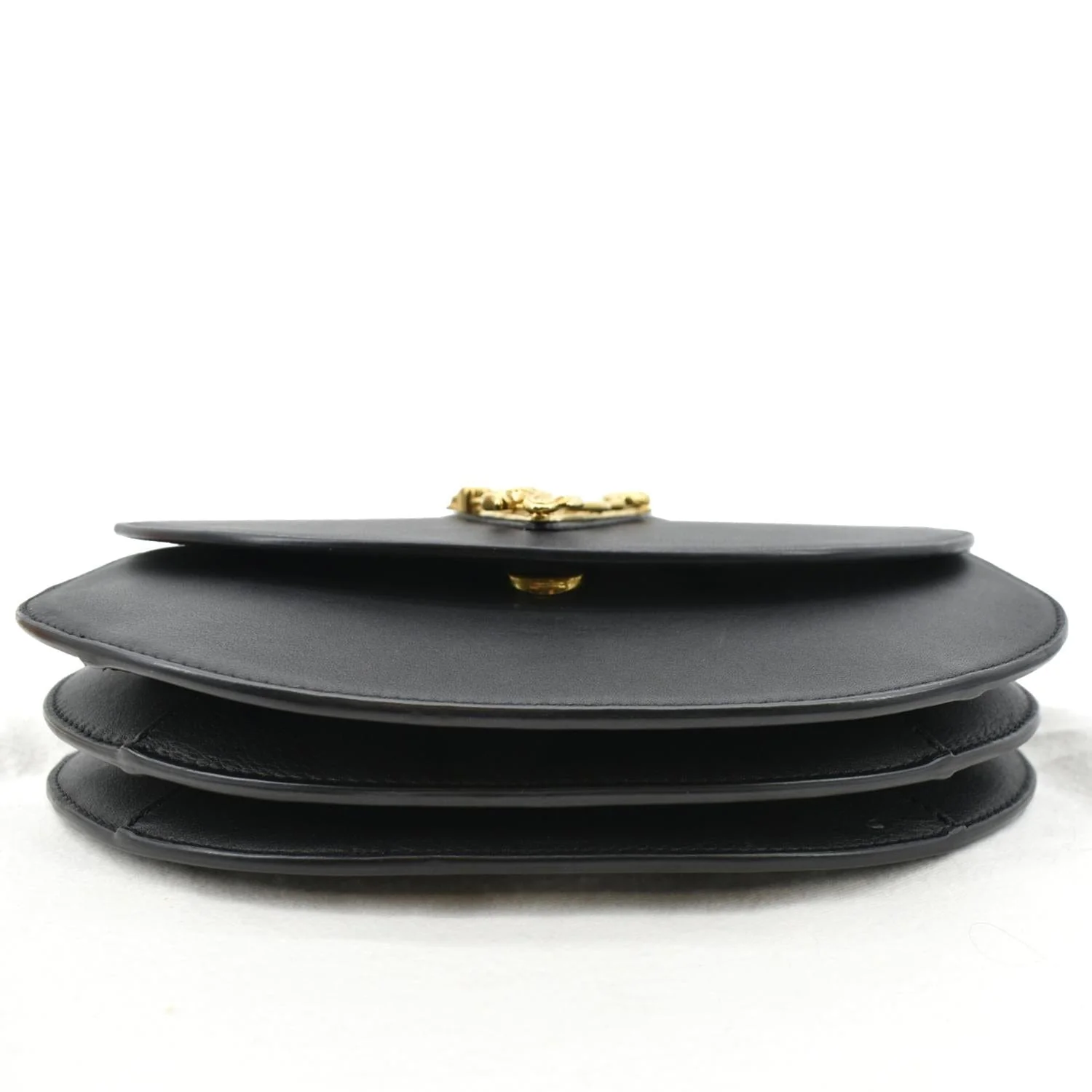 VERSACE Virtus Leather Chain Shoulder Bag Black - Image 9