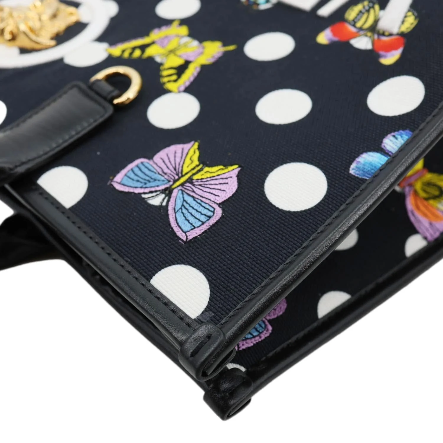VERSACE x Dua Lipa Butterflies Canvas Tote Bag Black - Image 7